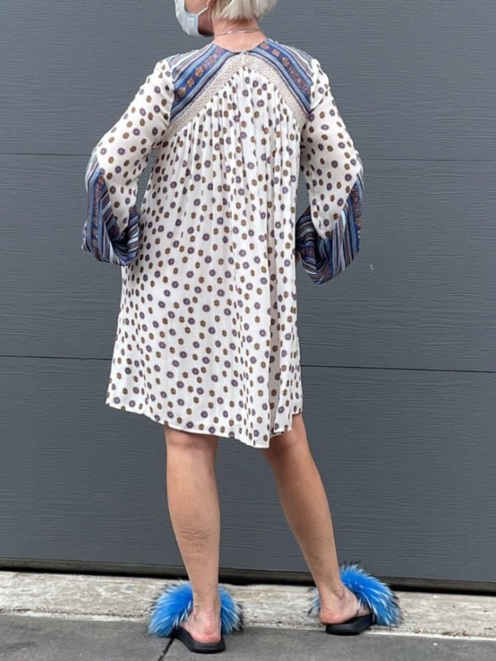 Free people Blossom sleeves lace up dress size M - Picture 3 of 11